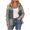 Army Green-Tops, variant on Color Block Hooded Zip Up Outdoor Windbreaker Jackets Drawstring Cuff Multi Pocket Outerwear Mountain Camping Loose Fit Casual Coats Khaki M