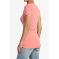 thumbnail image 4 of Women's & Juniors Basic Round Crew Neck Short Sleeve Stretch Cotton Spandex T-Shirts, 4 of 4