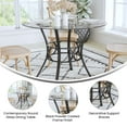 thumbnail image 4 of Emma + Oliver 42'' Round Glass Dining Table with Black Metal Frame, 4 of 11