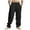 J-482 Black, variant on Man Work Out Gym Lounge Jogger Pants for Mens Faux Linen Loose Fit Ruched Flare Wide Leg Paperbag Basic Long Boot Cut Leg Fall Summer Pants 2026 Clothes Trendy