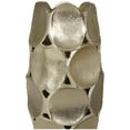 thumbnail image 5 of DecMode 13", 11"H Geometric Open Framed Gold Aluminum Metal Vase with Circular Plates, Set of 2, 5 of 11