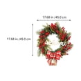 thumbnail image 2 of 1 unid luminosa navidad corona decoración brillante baya roja bowknot decoración, 2 of 7