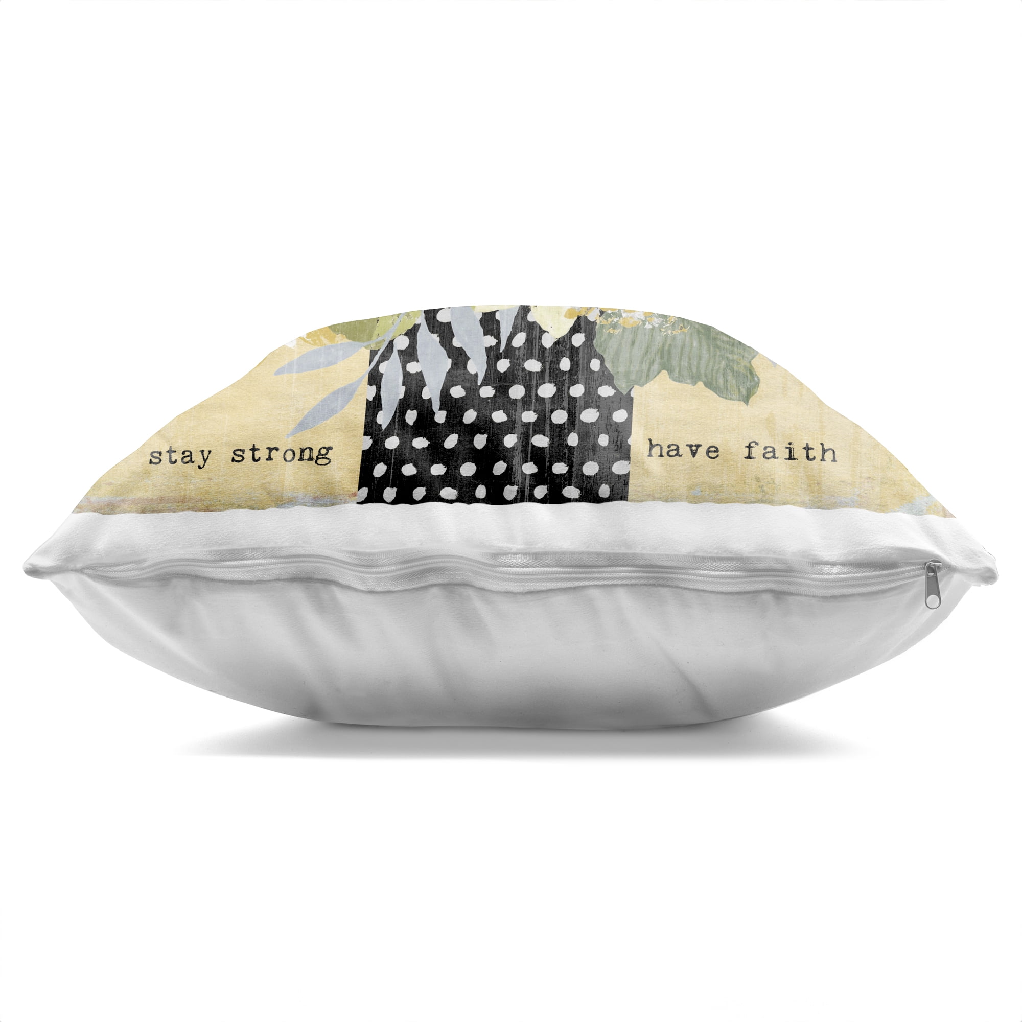 Stupell Industries Stay Strong Have Faith Decorative Printed Throw Pillow, design by Suzanne Nicoll, 18 x 7 x 18