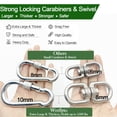 thumbnail image 3 of Werflyto Safe Tree Swing Kit de correas para colgar, 3 pies/10 pies/15 pies/20 pies, resistente, soporta 5500 libras, correas extra largas ajustables para columpio de árbol, forma fácil y rápida de co, 3 of 7