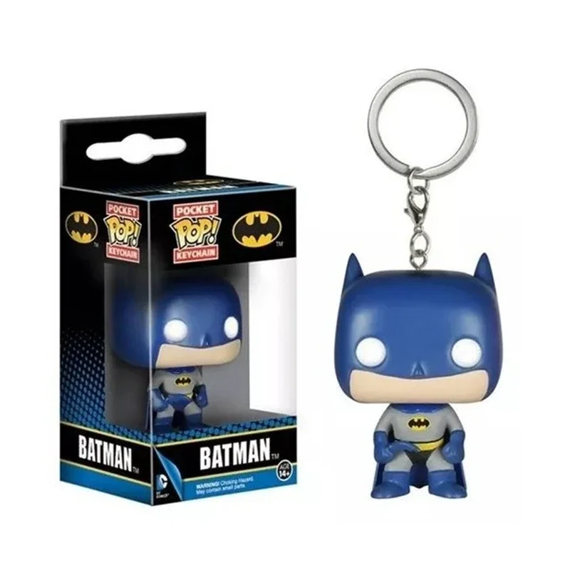 Taozhi Newest Funko Pop Pocket Keychains Batman Keychain Pvc Action Figure Collectible Model Toys Pop 1