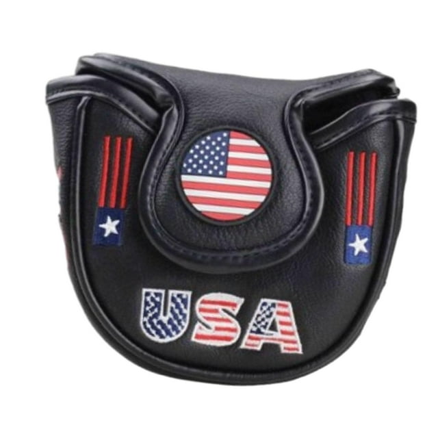 Mazo De Golf Putter Head Cover Protección Resistente Al Agua Golf Club Headcover Negro