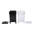 thumbnail image 2 of 2PCS Cotton Pad Storage Box 3D Butterfly Rose Pattern ABS Transparent Black Make Up Pad Holder with Lid, 2 of 14
