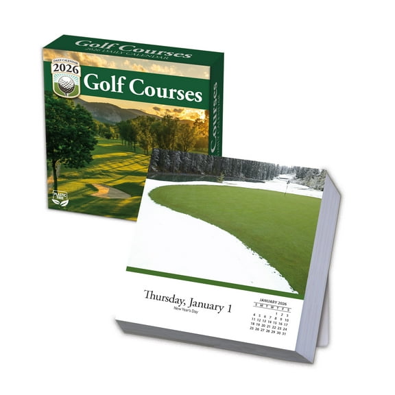 Golf Courses 2026 Boxed Calendar - Pf