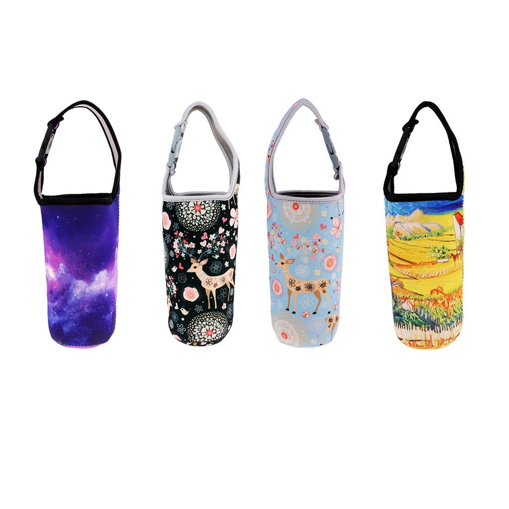 4x Neoprene Water Bottle Cover Pouch Insulated Tumbler Travel