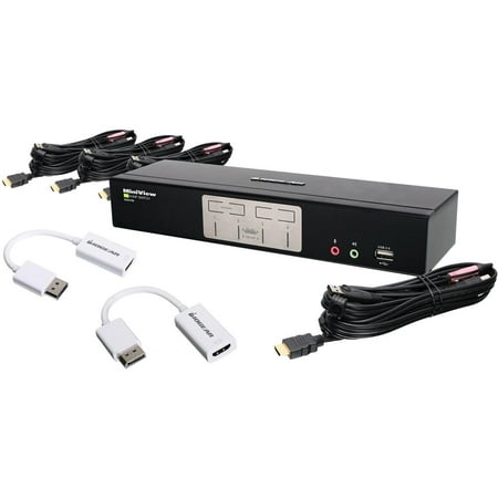 UPC: 0881317515148 | IOGEAR GCS1794DPKIT 4-Port HDMI and DisplayPort KVMP Kit with USB Hub and Audio