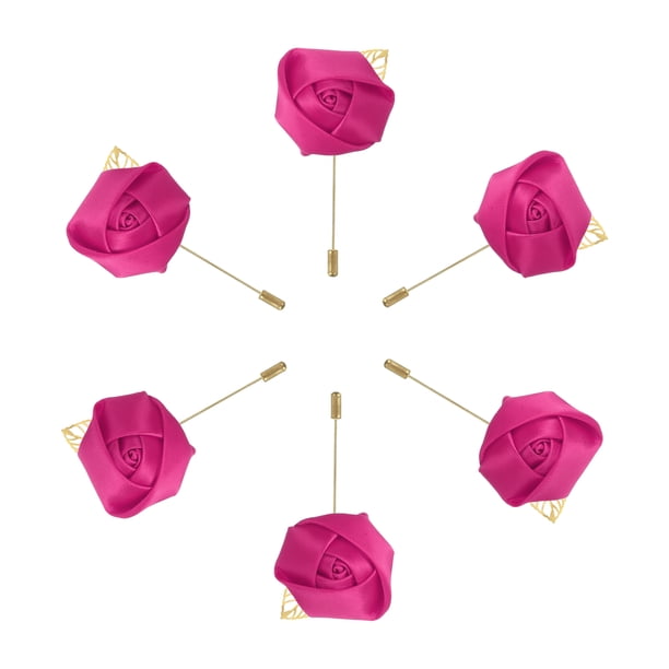 Ramilletes de Rosa Unique Bargains 6 Pcs Ceremonia de Boda Aniversario Cena Formal Rojo Rosa
