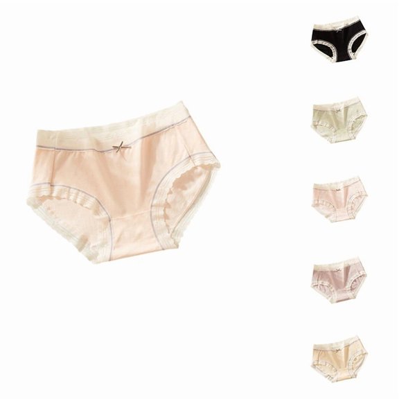 Ashirexll Plus Size Underwear for Women, Ladies Underwear Panties, Womens Comfortable Mid Waist Underwear Briefs Panties