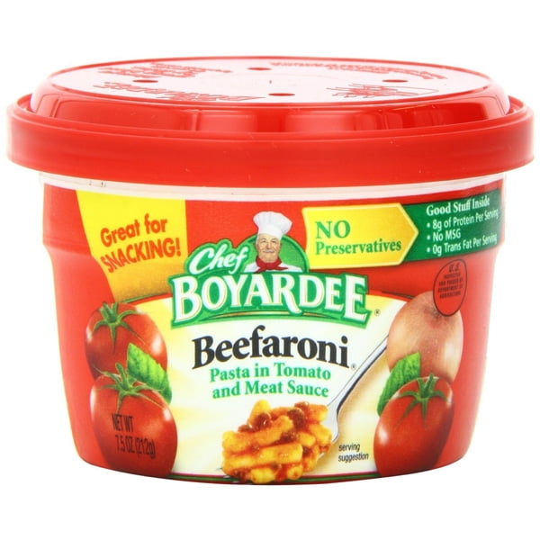 Chef Boyardee Beefaroni Pasta, 7.5 Oz. - Walmart.com - Walmart.com