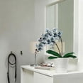 thumbnail image 2 of Artificial Orchid Flowers 9 Large Heads of Real Touch Vivid Phalaenopsis Orchid Flower Stem 27.2" Tall, Artificial Flowers Branches for Home Decor, Office House Decoration-Purple Phalaenopsis, 2 of 6