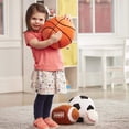 thumbnail image 2 of Melissa & Doug Sports Throw Pillows Kids Toys With Mesh Storage Bag - Plush Basketball, Baseball, Soccer Ball, and Football, 2 of 4