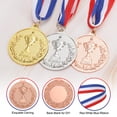 thumbnail image 3 of Uxcell Award Metal, Winner Award Medals Prize with Neck Ribbon Red White Blue Bronze, 3 of 7