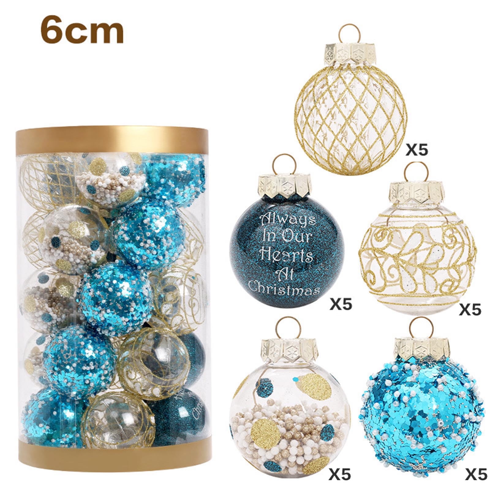 JERDAR Xmas ball Ornaments, Christmas Ball Ornaments for Christmas Xmas ...