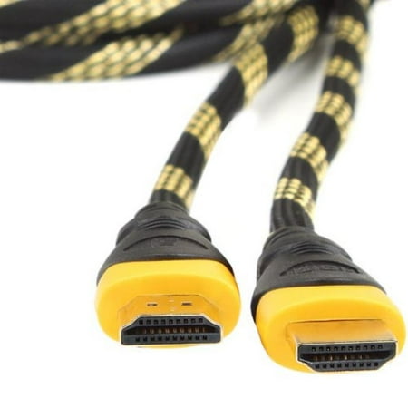 Panasonic Led 3d Tv High-Speed Ruggedized 1080P HDMI Cable with 3D , Ethernet Support & Gold Plated Tips ( 6-foot ) for Apple TV , LG Infinia , Panasonic Viera , Vizio , Samsung and more LED , Plasma , LCD & DLP HDTV - b ()