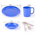 thumbnail image 3 of Dalazy 6x Outdoor Camping Tableware Set W/ Carry Bag for Picnic Backpacking Hiking, 3 of 9