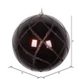 thumbnail image 3 of Vickerman MT198275D 6 in. Chocolate Candy Glitter Net Ornament - 2 per Bag, 3 of 3