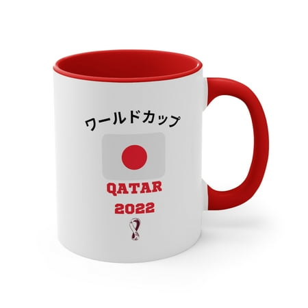 

Japan Football World Cup 2022 Accent Coffee Mug 11oz Qatar Fifa World Cup Mug Qatar 2022 Mug Soccer Football Fan
