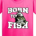 thumbnail image 4 of Inktastic Born to Fish Youth T-Shirt, 4 of 5