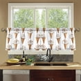 thumbnail image 4 of Yayeee Kitchen Curtains Tier Set of 2 Light Filtering 57"x24" Over Sink Window Panels, Cartoon Ice Cream Pattern, 4 of 7