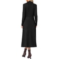thumbnail image 3 of INSPIRE CHIC Fall Ribbed Knit Dresses for Women Mock Neck Casual Long Sleeve Maxi Dress S Black, 3 of 6