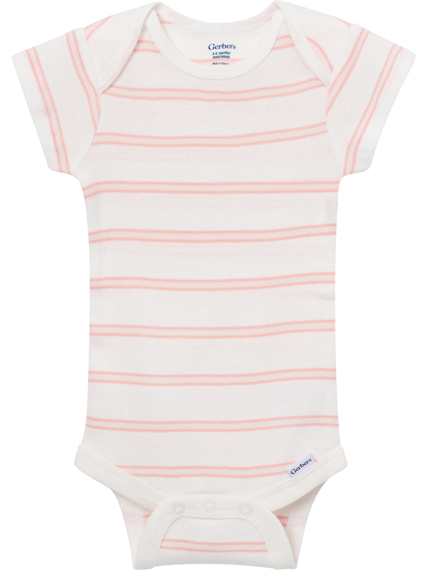 Gerber Baby Neutral Short Sleeve Onesies, 8-Pack, Sizes 0/3 Newborn - 12 Months