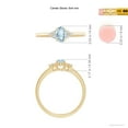 thumbnail image 5 of Angara Natural 0.4 Ct. Aquamarine with Diamond Classic Ring in 14K Yellow Gold for Women (Ring Size: 3), 5 of 10