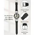 thumbnail image 6 of TOYOUTHS Leather Bands Compatible with Samsung Galaxy Watch 7/6/5/4 40mm 44mm/Watch 6 Classic 43mm 47mm/Watch 5 Pro 45mm Band, 20mm Slim Thin Dressy Leather Strap with C-Shape Metal Buckle for Women, 6 of 6