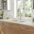 thumbnail image 5 of 33 in. L x 19 in. W Rectangular Undermount Single Bowl Fireclay Workstation Kitchen Sink with Cutting Board, Bottom Grid, 5 of 18