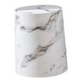 thumbnail image 3 of Cubo de basura con diseño de mármol, tapa giratoria, fácil de limpiar y ligero. Blanco Talla S, 3 of 9