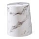 thumbnail image 3 of Cubo de basura con diseño de mármol y tapa giratoria, moderno para la cocina. Fácil mantenimiento. Blanco Talla S, 3 of 9