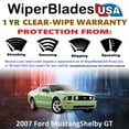 thumbnail image 2 of 2007 Ford Mustang Shelby GT Beam Wiper Blades Wipers w/1yr Warranty (Set of 2), 2 of 5