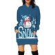 thumbnail image 3 of Vestido con capucha para mujer, jersey con estampado navideño de Papá Noel, suéter sexy informal para mujer, sudaderas con capucha para mujer de otoño e invierno, 3 of 4