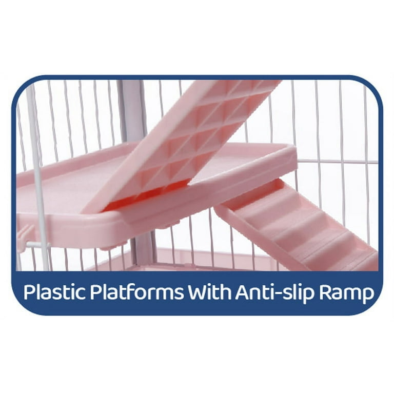 PinkRabbit ② Walmart Pink X-Large 32”L 2-Level Indoor Cage for Small