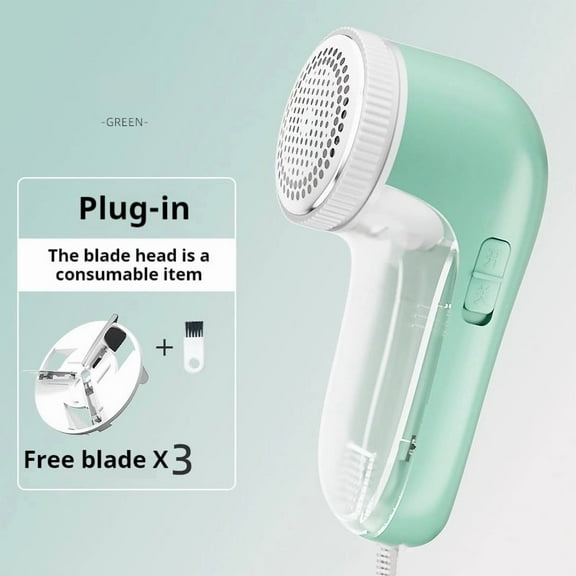 Electric Fabric Shaver, Fuzz/Lint Remover For Clothes,Efficiently And Quickly Remove Lint Balls,USB Power Supply,Stainless Steel Blades Head（Light Green）