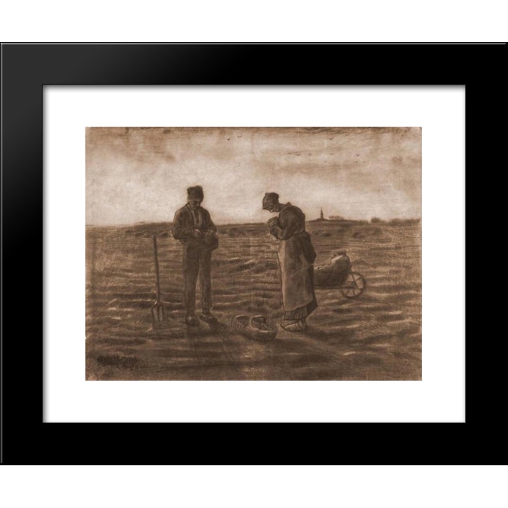 The Angelus (after Millet) 20x24 Framed Art Print by Vincent van Gogh