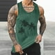 thumbnail image 4 of Camisetas de Tanque de los Hombres Tanque de los Hombres Incolor Gradiente de Impresión Cuello Redondo Correa Delgada Fuga Atrás Regular Casual Deportes Blusas de Tanque, 4 of 5