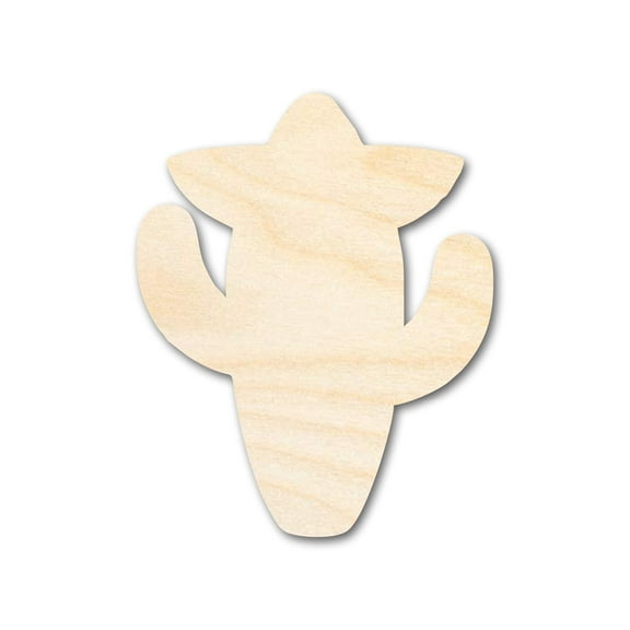 Unfinished Sombrero Cactus Shape 6" / 1/4"