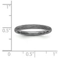 thumbnail image 4 of White Sterling Silver Ring Band Stackable Expressions Black-plated Textured, 4 of 4