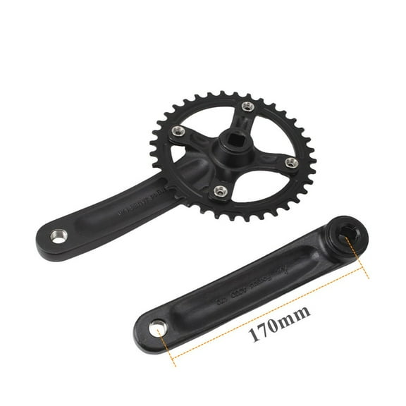 Square Taper Crankset Chainring 104Bcd 32T 34T 36T 38T Narrow Wide Tooth 8/9/10/11 Bike Single-Speed Modified Single Chainring Only Crank Fangkenuo