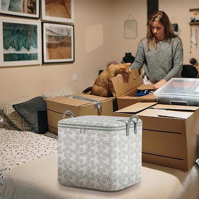 Quilt Storage Bag 14.5×17.7 Inch, Bedding Organizer Pouch, Water-Resistant, Foldable, Large-Capacity – Ideal for Dorms, Closets, Suitable for Students, Renters