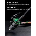 thumbnail image 2 of Quick Charge 3.0 USB Car Charger with Switch, Waterproof Dual USB QC 3.0 Fast Charger Socket 36W/12V Power Outlet for Marine Boat Rv Motorcycle Truck Golf Cart (Green), 2 of 7