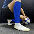 thumbnail image 5 of Couver Unisex Stretch Leg Sleeves, Footless Calf Sleeves for Sports and Everyday Wear, Blue, Medium, 2 Pairs, 5 of 8