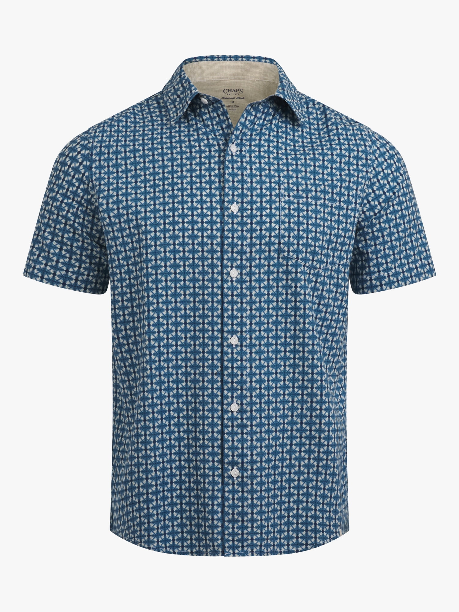Chaps Men's and Big Men's Linen-Blend Print Woven Shirt, Sizes S-3XL