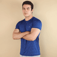 thumbnail image 1 of Playera Deportiva Hombre Running Gym Azul Rey Manga Corta, 1 of 4