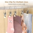 thumbnail image 3 of Clothespin Hat Pants Storage Hanging Travel Hook, 360° Rotating Stainless Steel Metal Hanging Hook Clips, Hanger Clips Towel Clips Boot Hangers for Closet, 3 of 6