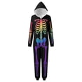 thumbnail image 4 of GrmtClth Family Halloween Onesie Hooded Zip Closure Skeleton Graphic Long Sleeve Home Party Holiday Onesies XL, 4 of 4